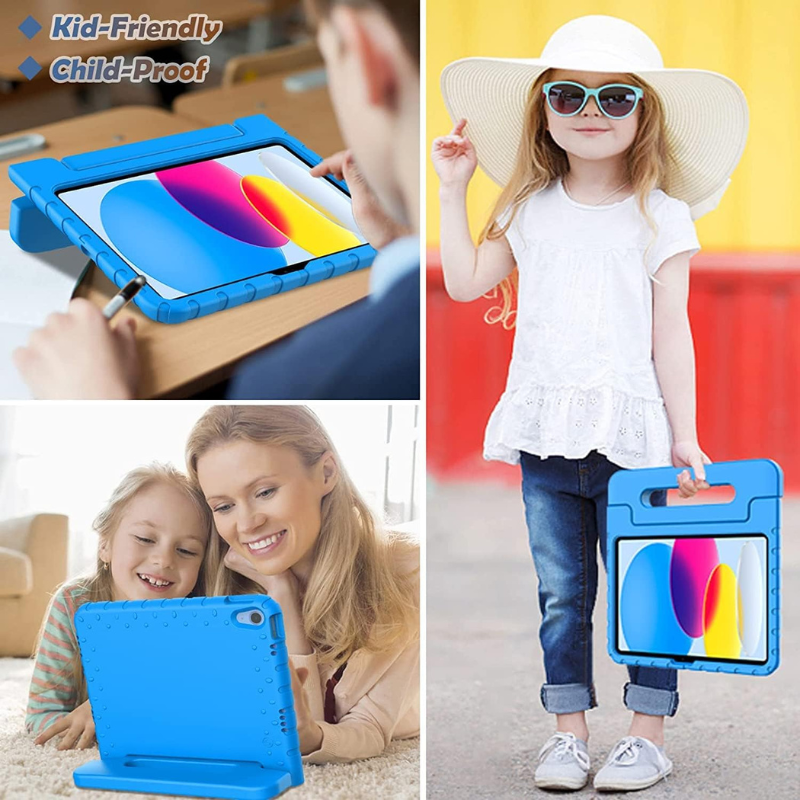 Shockproof Kids Case for New iPad A16 11" 2025 (11th Gen), iPad Air 11'' 2024 & iPad 10th Gen (10.9" 2022) | Child-Friendly Case for iPad 10.2" (7th–9th Gen) and iPad Air 9.7" | iPad Multi-Generation Kids Case with Stand and Convertible Handle