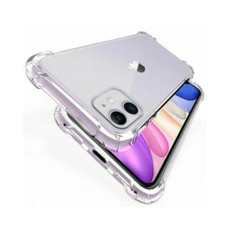 Clear Shockproof iPhone Case - Soft Silicone TPU Gel Cover for iPhone 16/15/14/13/12 Pro Max, 11, XR - Transparent Protective Phone Case