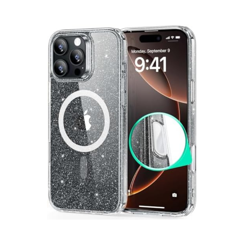 iPhone 16 Pro Max Case with Camera Control - MagSafe iPhone 16 Pro Max Case - Shockproof Military-Grade Protection, Clear and Classic Hybrid Case (HaloLock) - Magnetic Phone Case for iPhone 16 Pro Max