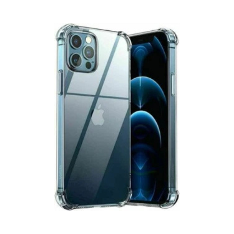 Clear Shockproof iPhone Case - Soft Silicone TPU Gel Cover for iPhone 16/15/14/13/12 Pro Max, 11, XR - Transparent Protective Phone Case