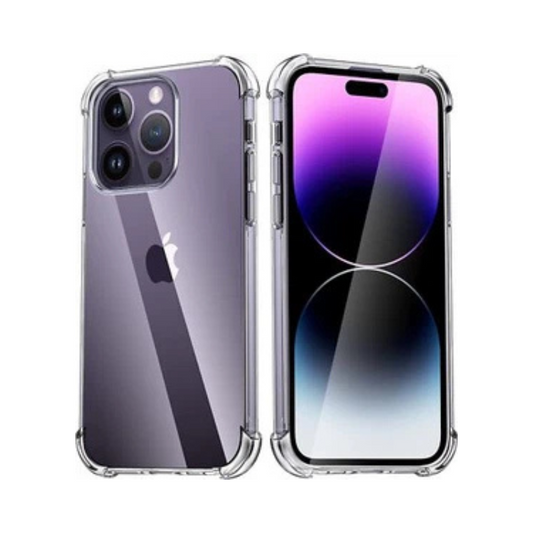 Clear Shockproof iPhone Case - Soft Silicone TPU Gel Cover for iPhone 16/15/14/13/12 Pro Max, 11, XR - Transparent Protective Phone Case