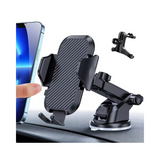 Universal 3-in-1 Car Phone Mount - Windscreen, Dashboard & Air Vent Holder for iPhone & Mobile Devices with Minimalist Design