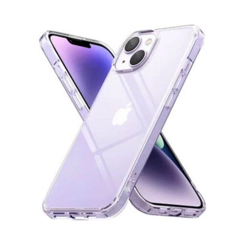 Clear Shockproof iPhone Case - Soft Silicone TPU Gel Cover for iPhone 16/15/14/13/12 Pro Max, 11, XR - Transparent Protective Phone Case