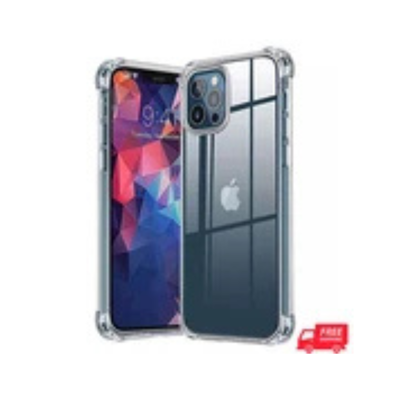 Clear Shockproof iPhone Case - Soft Silicone TPU Gel Cover for iPhone 16/15/14/13/12 Pro Max, 11, XR - Transparent Protective Phone Case