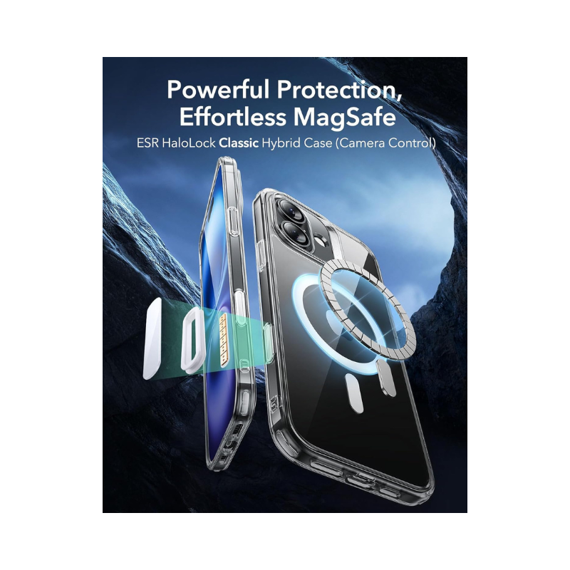 iPhone 16 Pro Max Case with Camera Control - MagSafe iPhone 16 Pro Max Case - Shockproof Military-Grade Protection, Clear and Classic Hybrid Case (HaloLock) - Magnetic Phone Case for iPhone 16 Pro Max