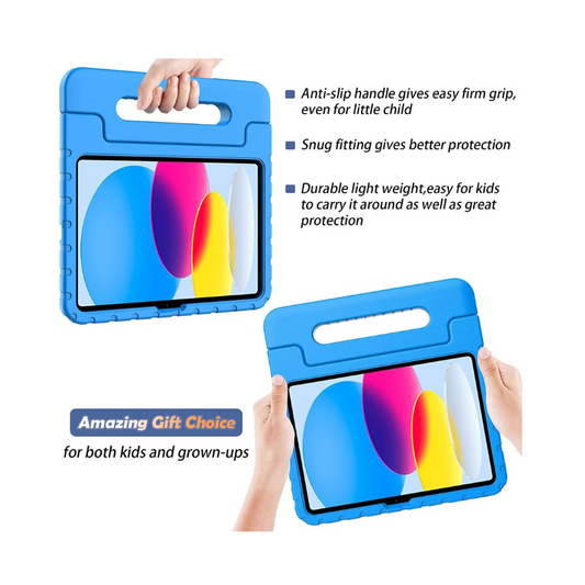 Shockproof Kids Case for New iPad A16 11" 2025 (11th Gen), iPad Air 11'' 2024 & iPad 10th Gen (10.9" 2022) | Child-Friendly Case for iPad 10.2" (7th–9th Gen) and iPad Air 9.7" | iPad Multi-Generation Kids Case with Stand and Convertible Handle