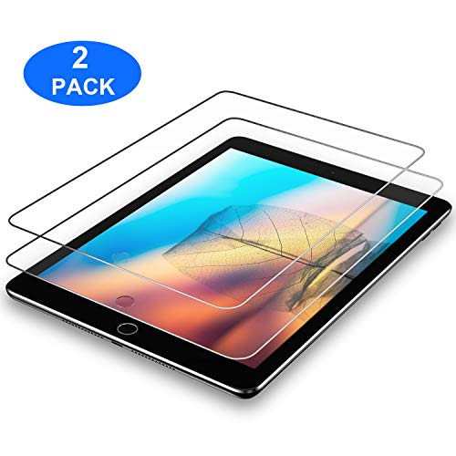 2 Pack Anti Scratch iPad/ iPad Pro 9.7" Screen Protector - Ultra Clear Tempered Glass for iPad Air 1/Air 2/Pro/6th/5th Gen