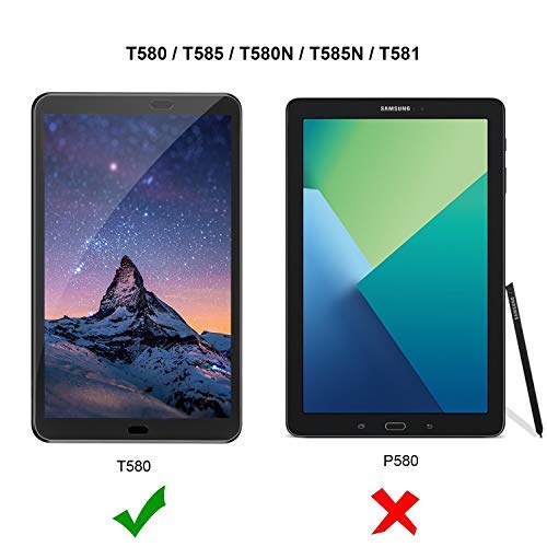 2 Pack Bubble Free and Scratch Resist Samsung Galaxy Tab A6 10.1" Screen Protector - 9H Ultra Clear Tempered Glass for Samsung Galaxy Tab A6 10.1" 2016 Model (SM-T580/T585)