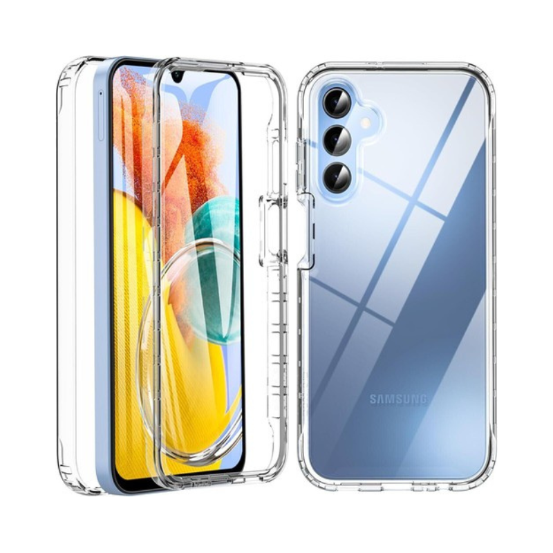 Samsung Galaxy A16/A36/A56/A15 5G Case - 360° Full Body Shockproof Clear TPU Cover with Screen Protector