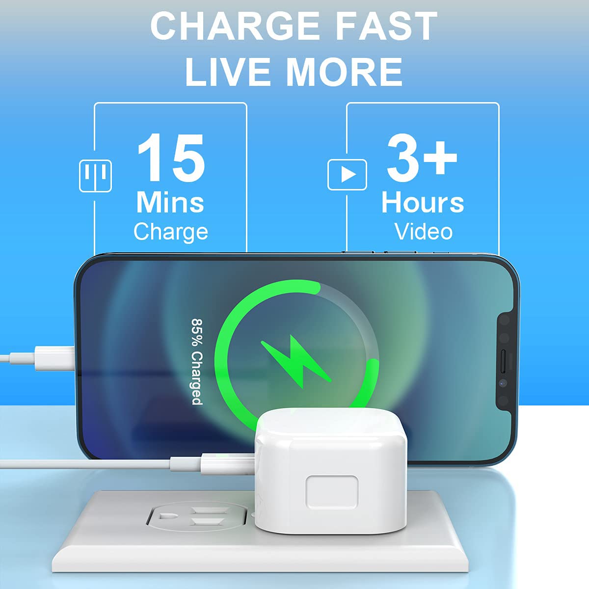 Samsung 25W Fast Charger with 2M USB-C Cable - Compatible with Samsung Galaxy S25 S24/S23 fe/S22/S21+/S20/A55/A54/A15/A14/A13/A35/A34/A33/A52/A53/A05S/A04S/A23/A24/A56 Series - PD Fast Charging Plug and Lead Set
