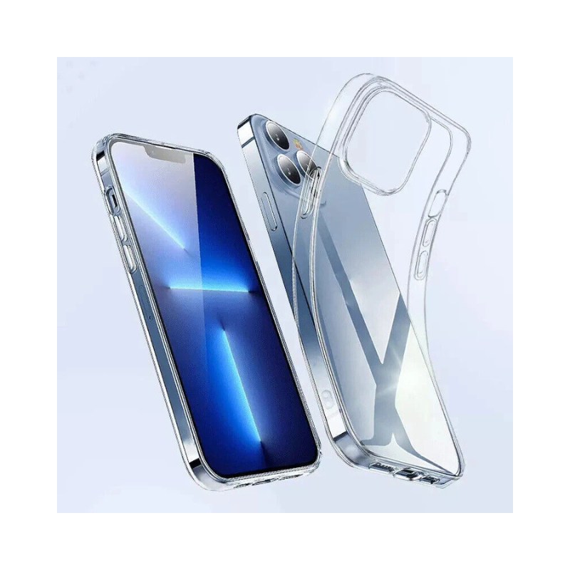 Clear Shockproof iPhone Case - Soft Silicone TPU Gel Cover for iPhone 16/15/14/13/12 Pro Max, 11, XR - Transparent Protective Phone Case