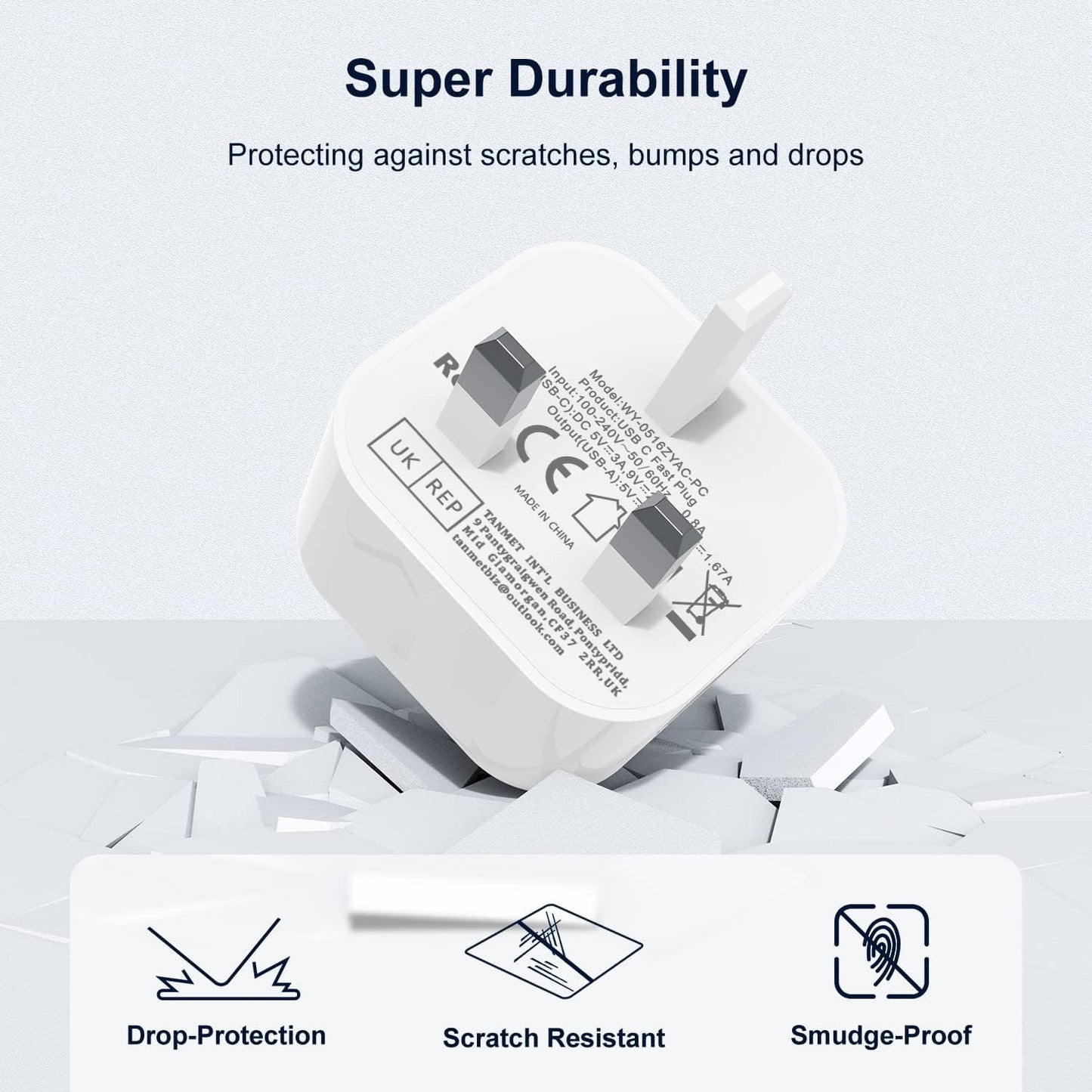 iPhone Charger and Plug - Apple iPhone Fast Charger Cable and Plug 25W Super Charge for iPhone 14/14 Plus/14 Pro/14 Pro Max/13/13 Pro/12 Pro/SE/11 Pro - 1M New Rapid USB C to PD Charging Lead and Plug