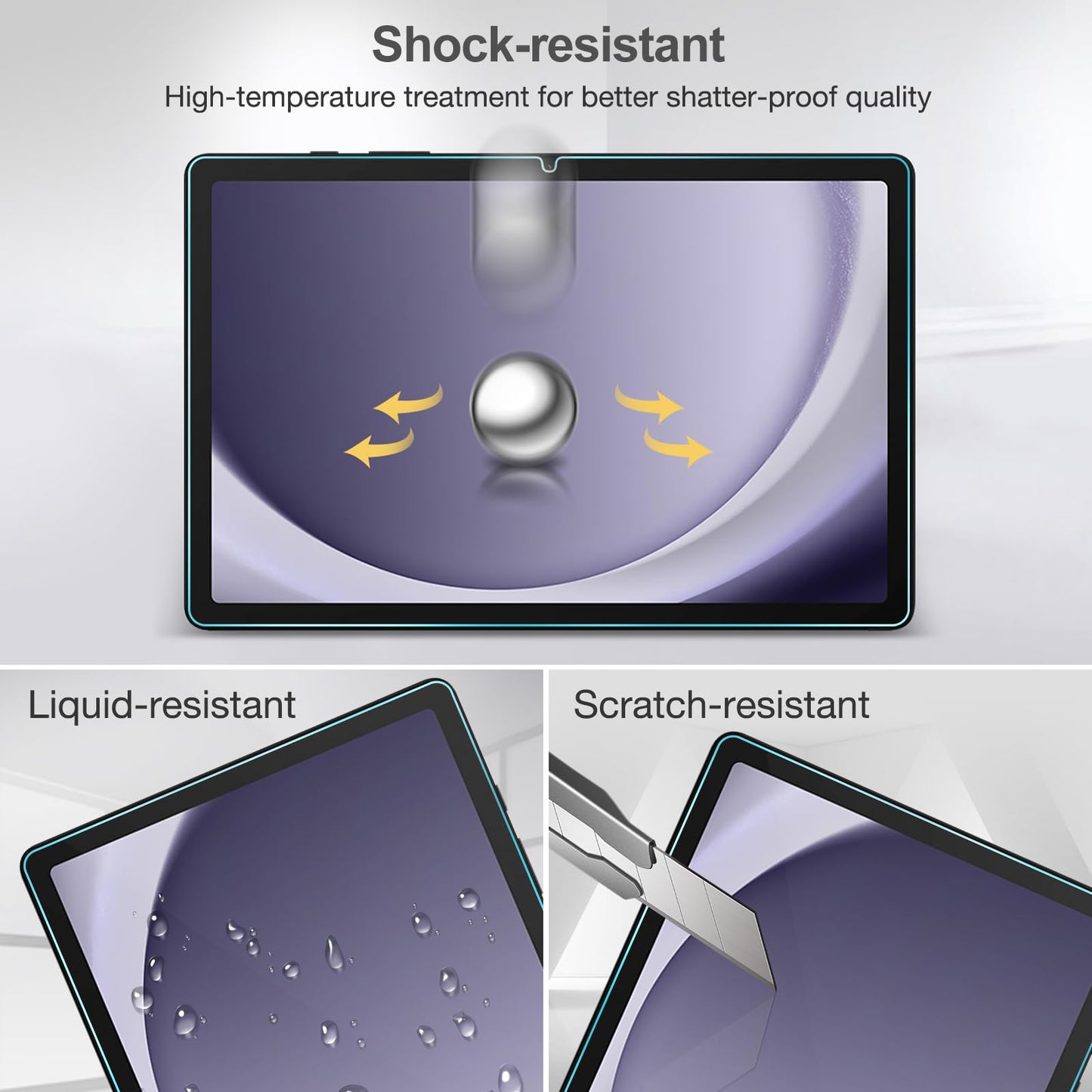 2 Pack Galaxy Tab A9 Plus 11" 2023 Screen Protector - Tempered Glass Screen Film Guard for 11" Galaxy Tab A9+ Plus Tablet (SM-X210/X215/X216/X218)