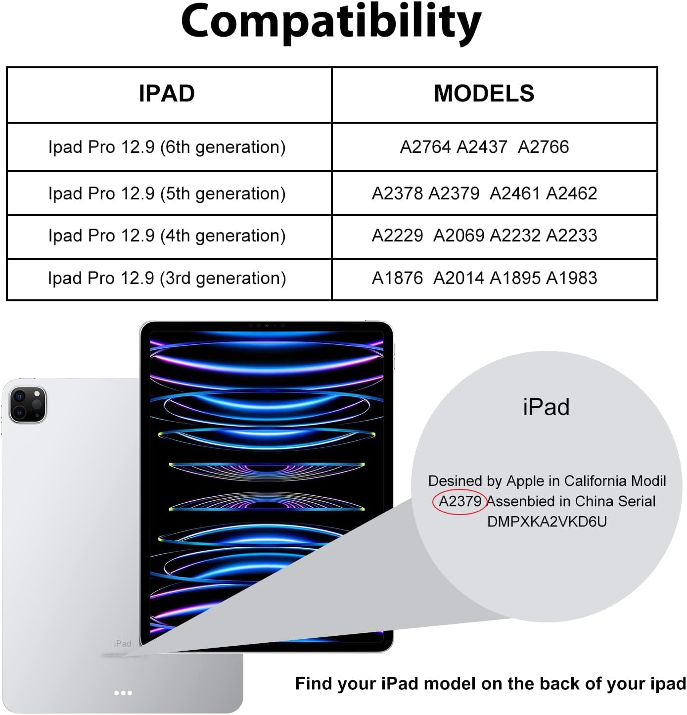 2 Pack iPad Pro 12.9" Screen Protector - Face ID Compatible and 9H Tempered Glass for 6th/5th/4th/3rd Gen (2022-2018) - 2 Pack Anti-Scratch iPad 12.9'' Screen Protector