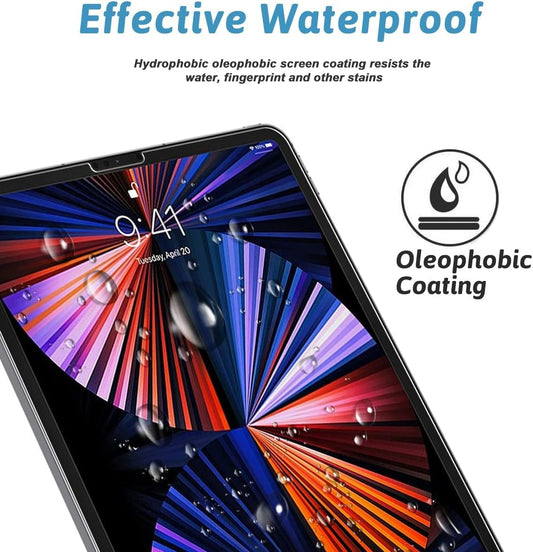 2 Pack iPad Pro 12.9" Screen Protector - Face ID Compatible and 9H Tempered Glass for 6th/5th/4th/3rd Gen (2022-2018) - 2 Pack Anti-Scratch iPad 12.9'' Screen Protector