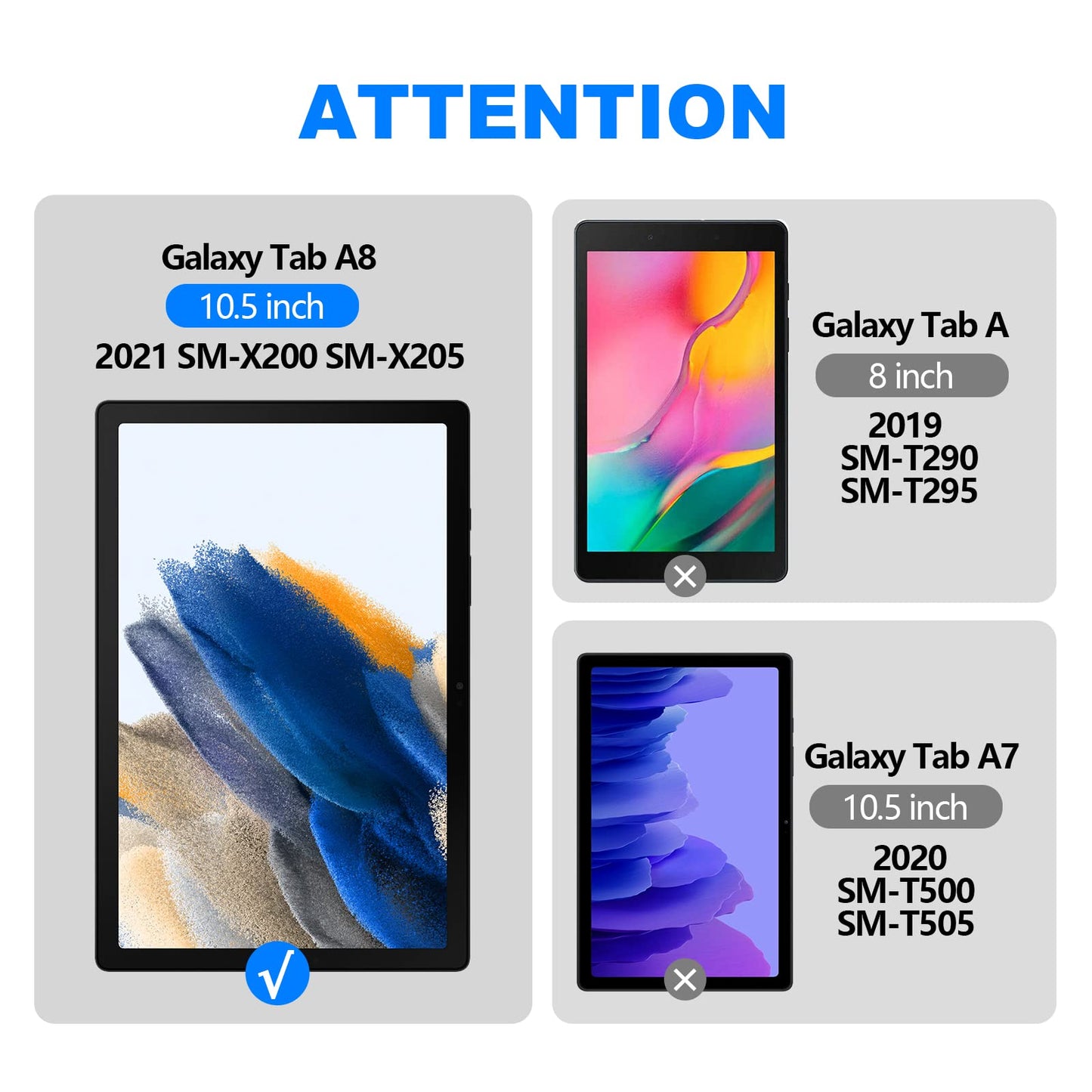 2 Pack Samsung Galaxy Tab A8 10.5" Screen Protector - 9H HD Tempered Glass for Samsung Galaxy Tab A8 10.5" 2021 Model (SM-X200/X205) - Highly Sensitive and Anti-Scratch Samsung Galaxy Tab A8 10.5" Screen Protector