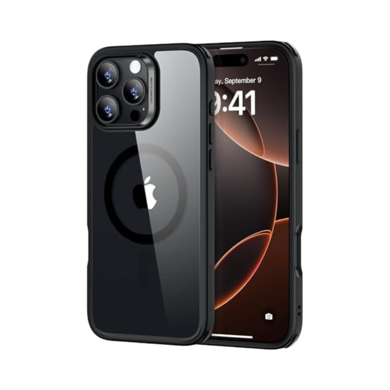iPhone 16 Pro Max Case with Camera Control - MagSafe iPhone 16 Pro Max Case - Shockproof Military-Grade Protection, Clear and Classic Hybrid Case (HaloLock) - Magnetic Phone Case for iPhone 16 Pro Max