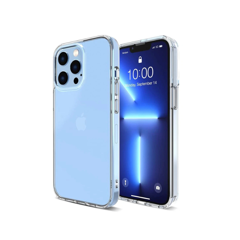 Clear Shockproof iPhone Case - Soft Silicone TPU Gel Cover for iPhone 16/15/14/13/12 Pro Max, 11, XR - Transparent Protective Phone Case