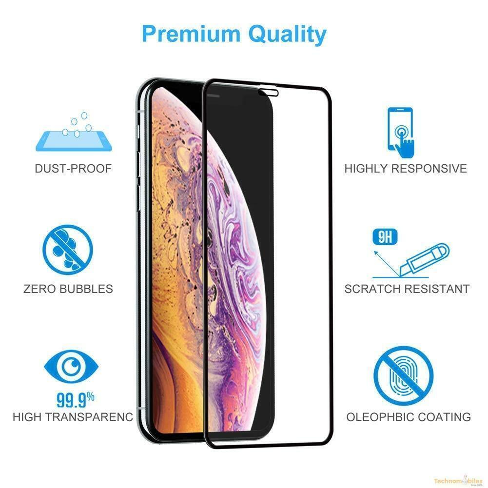 2-Pack iPhone 16/15/14/13/12/11 Pro Max Tempered Glass Screen Protector - 9H Hardness Anti-Fingerprint