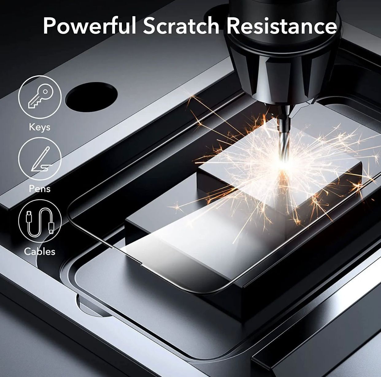 2-Pack iPhone 16/15/14/13/12/11 Pro Max Tempered Glass Screen Protector - 9H Hardness Anti-Fingerprint
