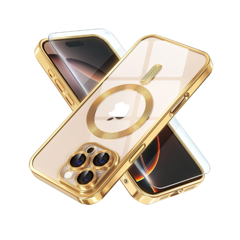 iPhone 16 Pro Max Case 6.9" for Women & Girls | MagSafe Compatible and Anti-Yellow Clear Soft Case | Military Grade Protection, Plated Edges and Camera Lens Cover for iPhone 16 Pro Max