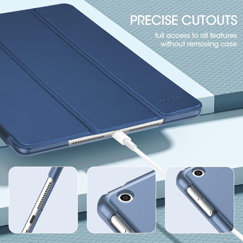 Smart Leather Case for iPad 11th & 10th Gen, iPad 10.2 (7th–9th Gen), iPad 9.7 – Slim Stand Cover with Auto Sleep/Wake
