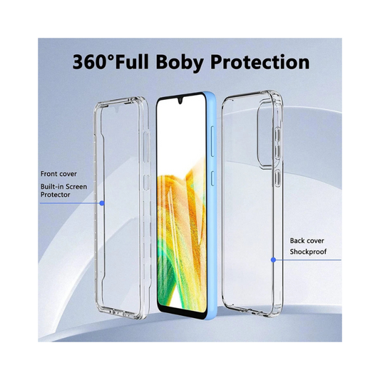 Samsung Galaxy A16/A36/A56/A15 5G Case - 360° Full Body Shockproof Clear TPU Cover with Screen Protector