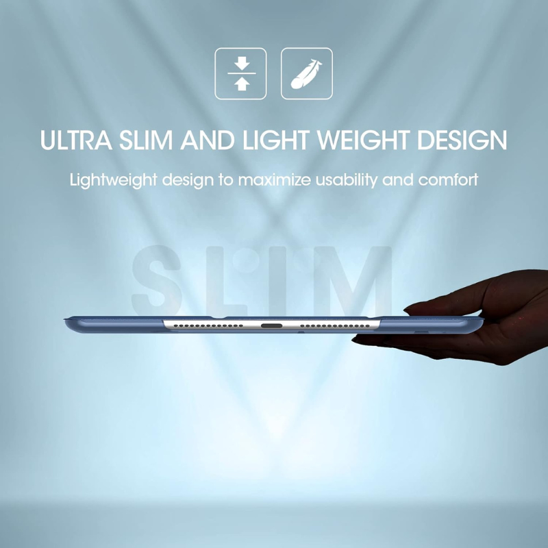 Smart Leather Case for iPad 11th & 10th Gen, iPad 10.2 (7th–9th Gen), iPad 9.7 – Slim Stand Cover with Auto Sleep/Wake