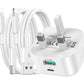 iPhone Charger and Plug - Apple iPhone Fast Charger Cable and Plug 25W Super Charge for iPhone 14/14 Plus/14 Pro/14 Pro Max/13/13 Pro/12 Pro/SE/11 Pro - 1M New Rapid USB C to PD Charging Lead and Plug