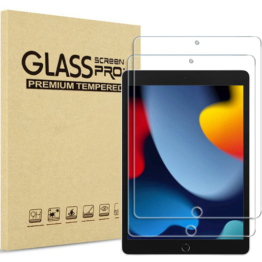 2 Pack iPad 10.2" Screen Protector - 9H Tempered Glass for iPad 10.2" (9th/8th/7th Gen) - Anti-Scratch and Clear iPad 10.2" Screen Protector