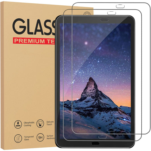 2 Pack Bubble Free and Scratch Resist Samsung Galaxy Tab A6 10.1" Screen Protector - 9H Ultra Clear Tempered Glass for Samsung Galaxy Tab A6 10.1" 2016 Model (SM-T580/T585)