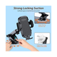 Universal 3-in-1 Car Phone Mount - Windscreen, Dashboard & Air Vent Holder for iPhone & Mobile Devices with Minimalist Design