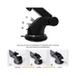 Universal Car Phone Holder 360° Windscreen Suction Mount - Adjustable GPS Stand Cradle with Strong Suction Cup