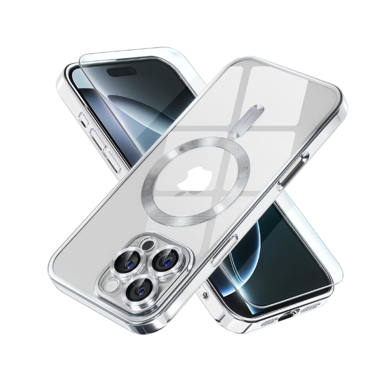 iPhone 16 Pro Max Case 6.9" for Women & Girls | MagSafe Compatible and Anti-Yellow Clear Soft Case | Military Grade Protection, Plated Edges and Camera Lens Cover for iPhone 16 Pro Max