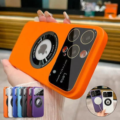 NEW iPhone 15 14 Pro Max 13 MagSafe Case Glass Lens Protector Window Matte Cover
