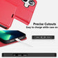 iPhone 16e / 16/15/14/13/12/11 (Pro/Pro Max/X/XS/XR/SE) Leather Wallet Case - Magnetic Flip Cover with Card Slots & Kickstand