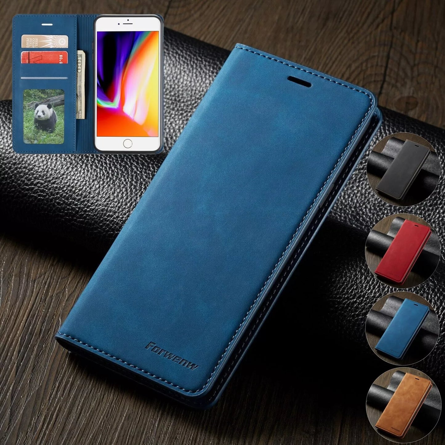 For Samsung S25 S24 FE S23 S24 Leather Wallet Flip Case Stand Phone Cover Luxury