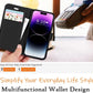 iPhone 16e / 16/15/14/13/12/11 (Pro/Pro Max/X/XS/XR/SE) Leather Wallet Case - Magnetic Flip Cover with Card Slots & Kickstand