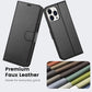iPhone 16e / 16/15/14/13/12/11 (Pro/Pro Max/X/XS/XR/SE) Leather Wallet Case - Magnetic Flip Cover with Card Slots & Kickstand