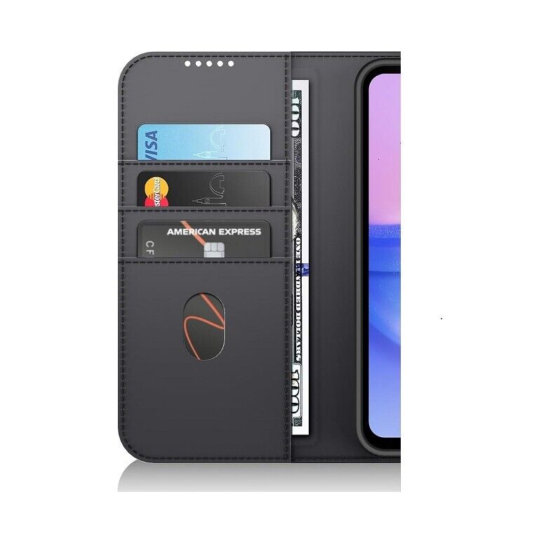 iPhone 16e / 16/15/14/13/12/11 (Pro/Pro Max/X/XS/XR/SE) Leather Wallet Case - Magnetic Flip Cover with Card Slots & Kickstand