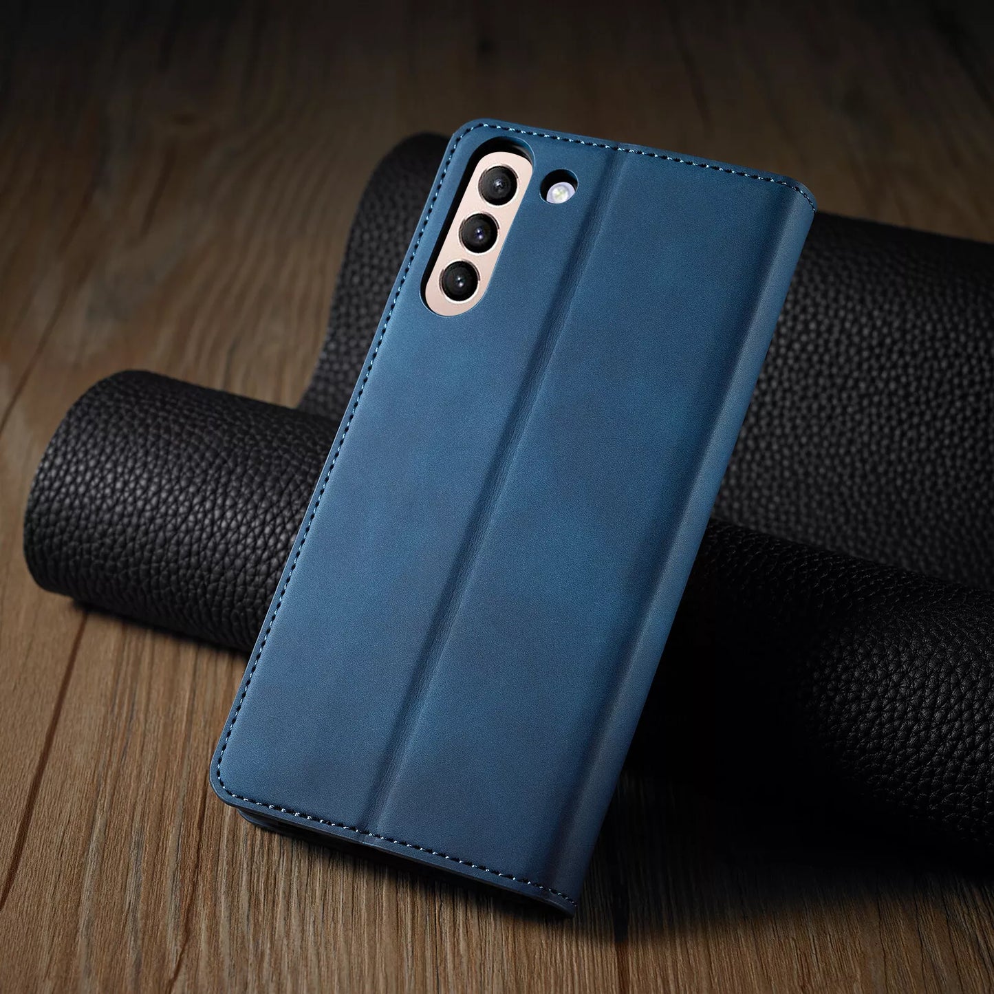 For Samsung S25 S24 FE S23 S24 Leather Wallet Flip Case Stand Phone Cover Luxury