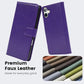 iPhone 16e / 16/15/14/13/12/11 (Pro/Pro Max/X/XS/XR/SE) Leather Wallet Case - Magnetic Flip Cover with Card Slots & Kickstand