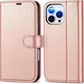 iPhone 16e / 16/15/14/13/12/11 (Pro/Pro Max/X/XS/XR/SE) Leather Wallet Case - Magnetic Flip Cover with Card Slots & Kickstand
