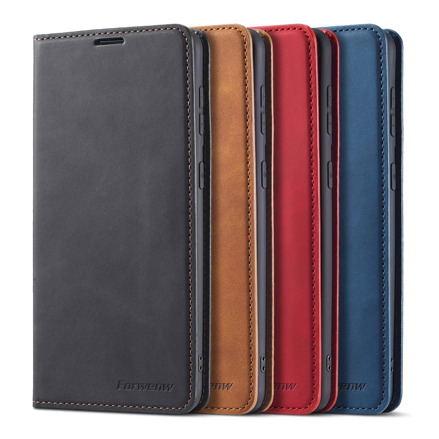 For Samsung S25 S24 FE S23 S24 Leather Wallet Flip Case Stand Phone Cover Luxury