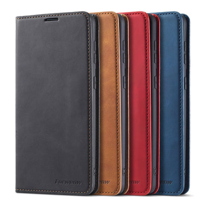 For Samsung S25 S24 FE S23 S24 Leather Wallet Flip Case Stand Phone Cover Luxury