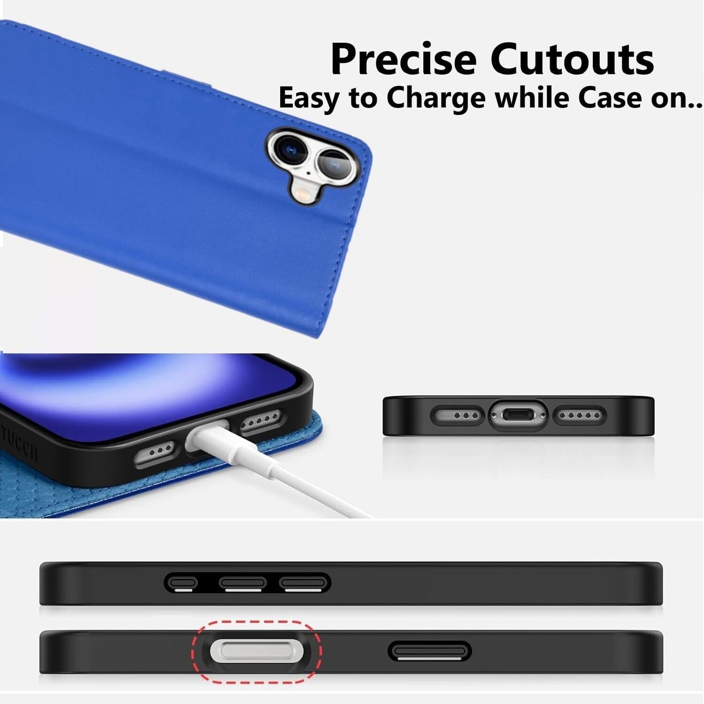 iPhone 16e / 16/15/14/13/12/11 (Pro/Pro Max/X/XS/XR/SE) Leather Wallet Case - Magnetic Flip Cover with Card Slots & Kickstand