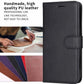 iPhone 16e / 16/15/14/13/12/11 (Pro/Pro Max/X/XS/XR/SE) Leather Wallet Case - Magnetic Flip Cover with Card Slots & Kickstand