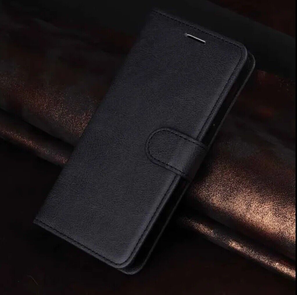 iPhone 16e / 16/15/14/13/12/11 (Pro/Pro Max/X/XS/XR/SE) Leather Wallet Case - Magnetic Flip Cover with Card Slots & Kickstand