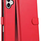 iPhone 16e / 16/15/14/13/12/11 (Pro/Pro Max/X/XS/XR/SE) Leather Wallet Case - Magnetic Flip Cover with Card Slots & Kickstand