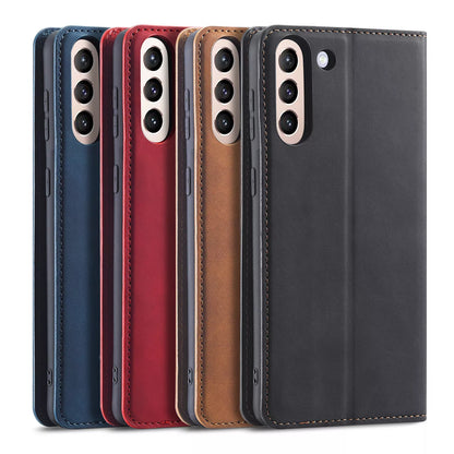 For Samsung S25 S24 FE S23 S24 Leather Wallet Flip Case Stand Phone Cover Luxury